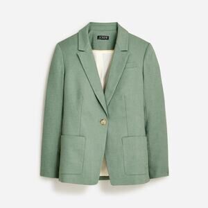 J.Crew 'Helena' Green Linen Blazer Size 2